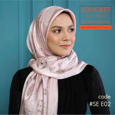 Square Songket Europe Exclusive 02 Dusty Pink